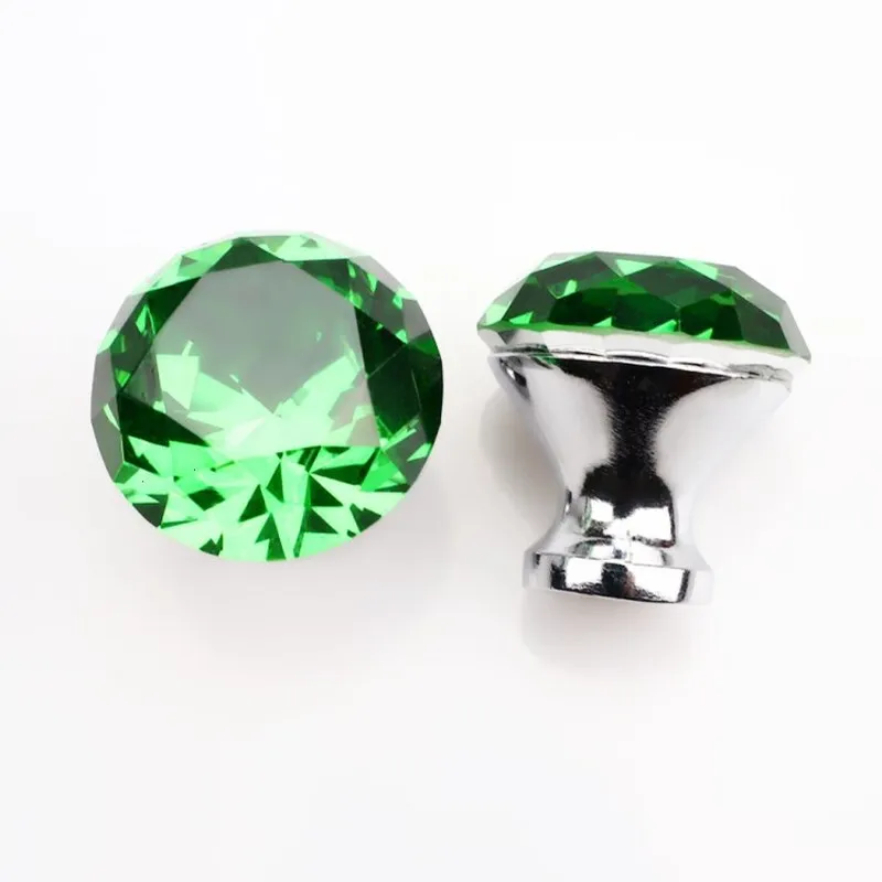 25-40mm Diamond Shape Design Crystal Glass Knobs Cupboard Drawer Pull Kitchen Cabinet Door Wardrobe Handles Hardware