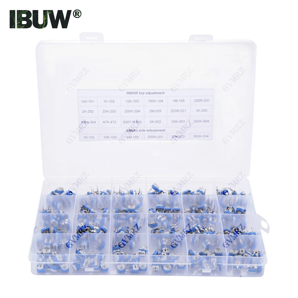 

240 шт. RM065 100R-2 м 24 значения * 10 шт. RM063 углеродная пленка горизонтальный тройной потенциометр ассортиментный комплект переменный резистор новый