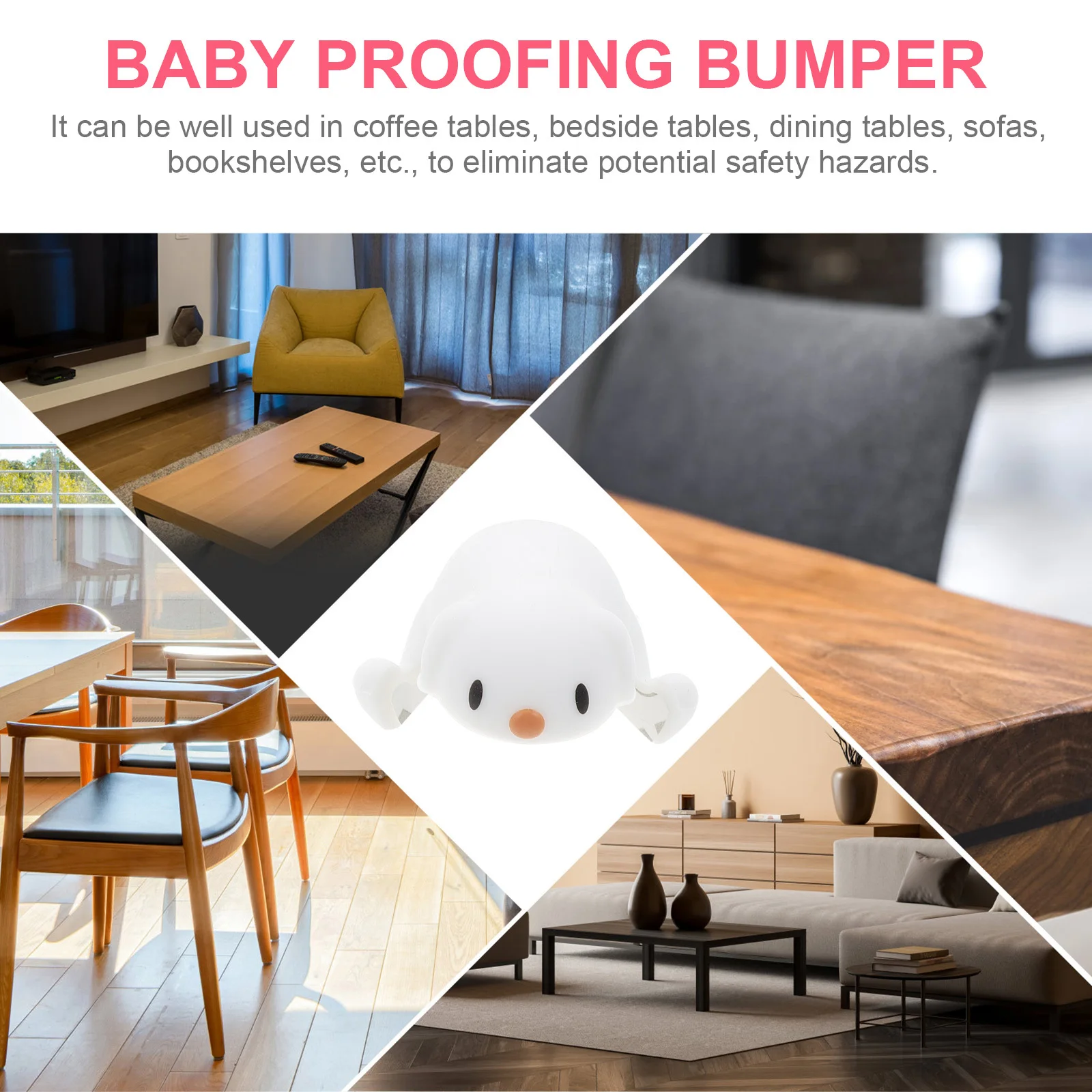 

4Pcs Table Corner Protector Kids Protective Bumper Scratch Resistant Cartoon Dog Design Safety Furniture Guard for Coffee