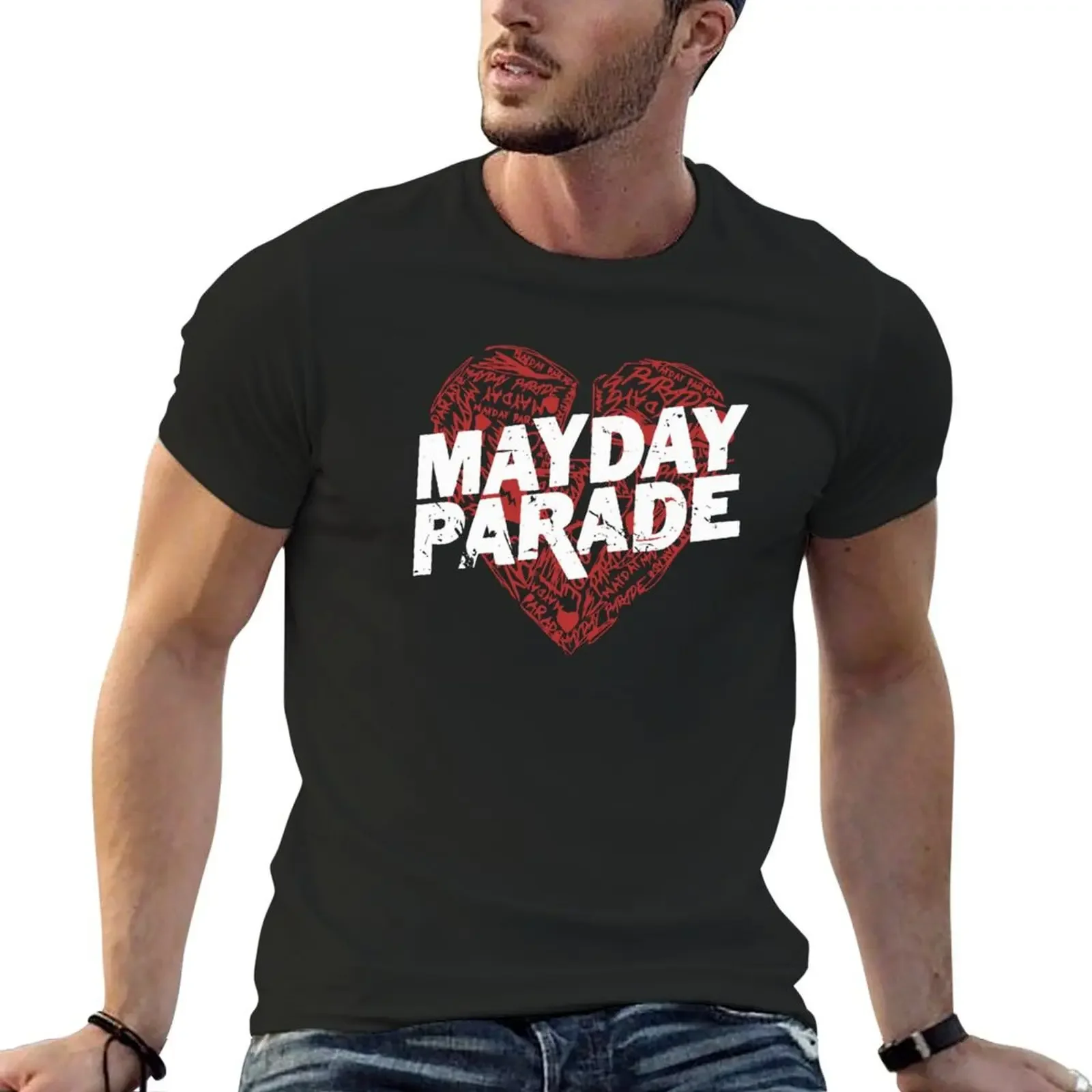 

heart art mayday parade logo T-Shirt sweat summer top new edition mens t shirts casual stylish