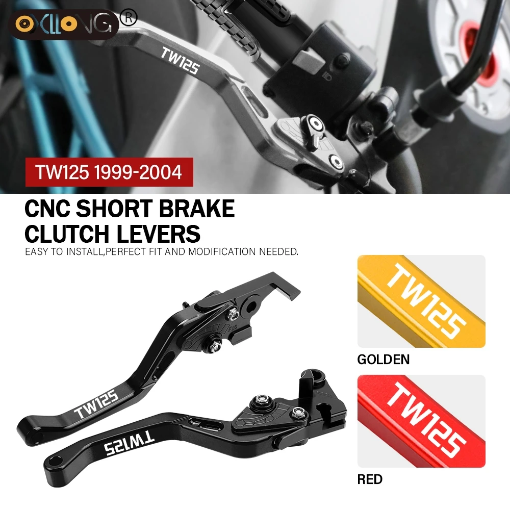 

CNC Aluminum Motorcycle Short Brake Clutch Levers Accessories Parts For SUZUKI TW125 1999 2000 2001 2002 2003 2004 TW125