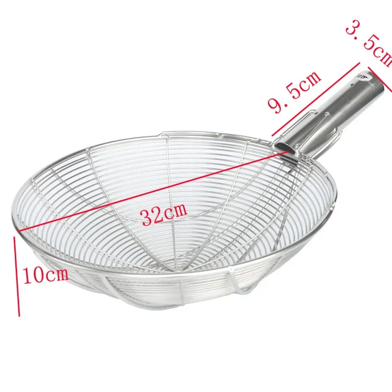 kitchen chelf frying scoop noodles dumpling sieve canteen turner big large mesh Strainers stainless steel Colander Soup Skimmer
