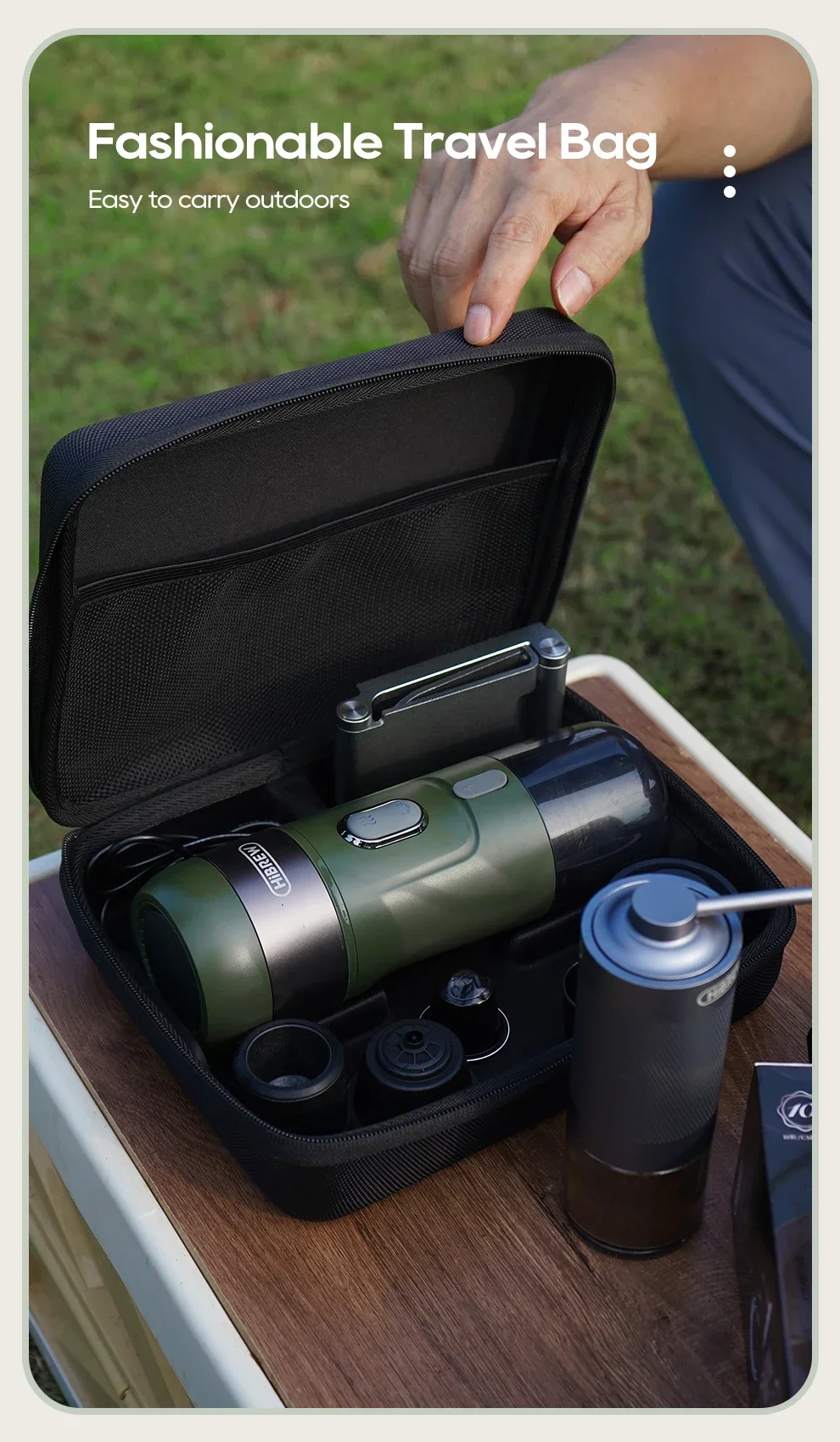 H4B Wireless Electric Car & Home Camping Portable Espress  Dolce Powder Ground Coffee Maker Machine