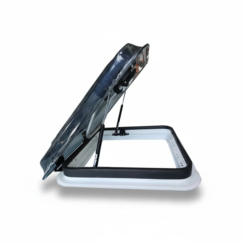 

RV Skylight with 12V LED 700x500mm, Caravan Roof Window, Aluminum Motorhome Roof Hatch, Anti-UV Double Layer Acrylic for Campers
