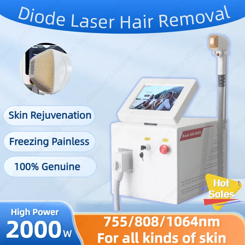 

Ice Painless Alexandrite Laser Permanent Hair Remover 755nm 808nm 1064nm Diode Laser Hair Removal Machine Epilation