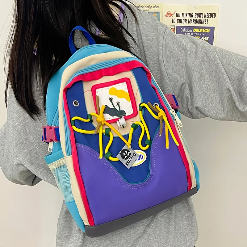 Korean version for high school and junior high school students. Cute large capacity Instagram minimalist backpack