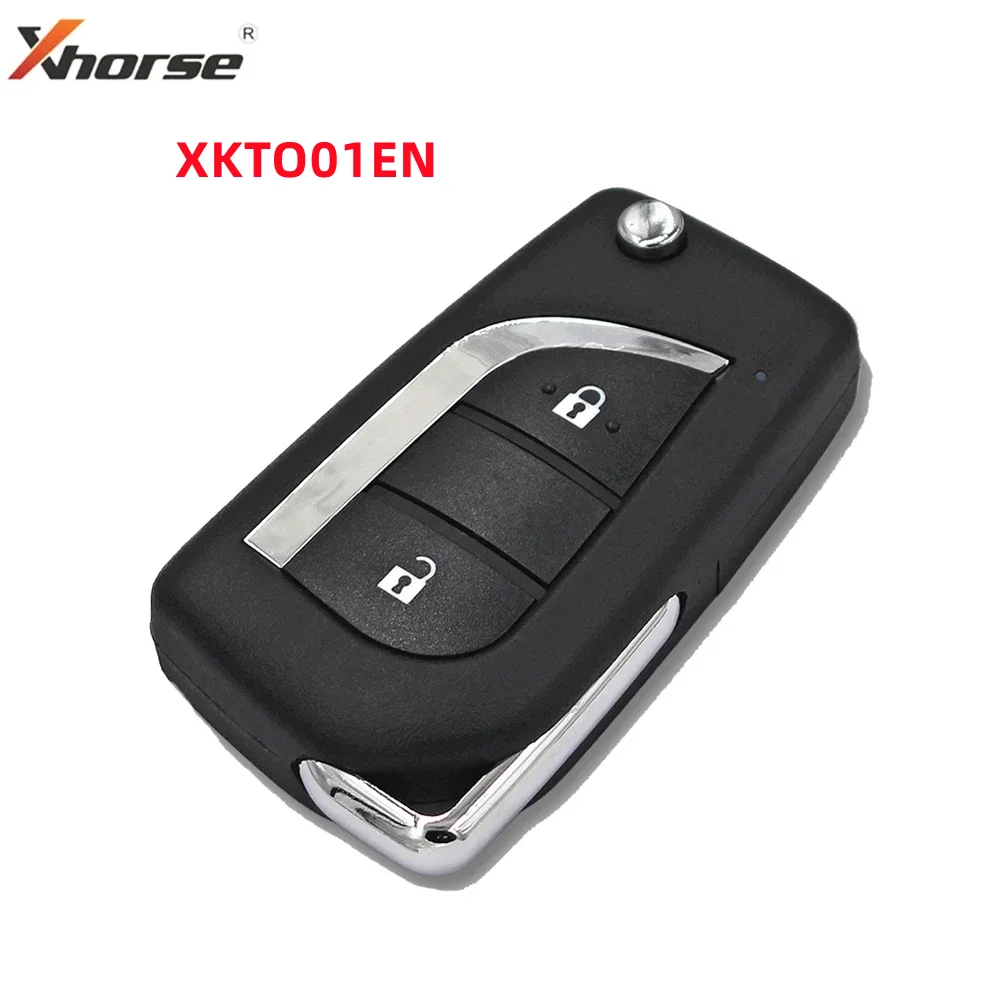 1PCS /LOT Xhorse XKTO01EN KEY 2 Buttons Flip Remote Xhorse VVDI Remote Wire Remote Key for VVDI Key Tool Global Version F Style