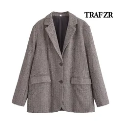 TRAF ZR Nuovo in Cappotti e giacche Cappotto a maniche lunghe Cappotto da donna autunnale Abiti da donna eleganti Giacca da donna da ufficio alla moda