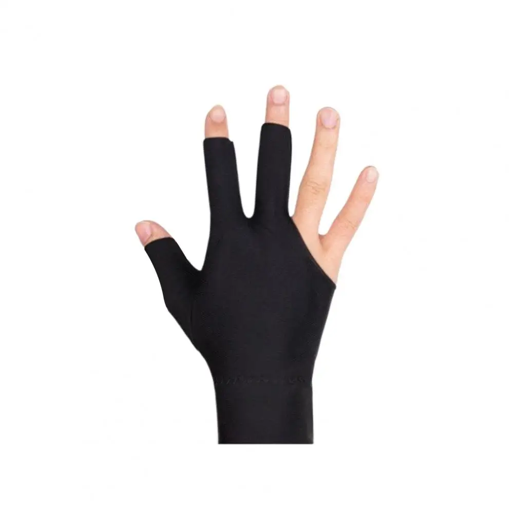 

Elastic Billiards Glove Anti-slip 3-finger Billiards Glove for Men Women Breathable Snooker Cue Sport Glove with for Right