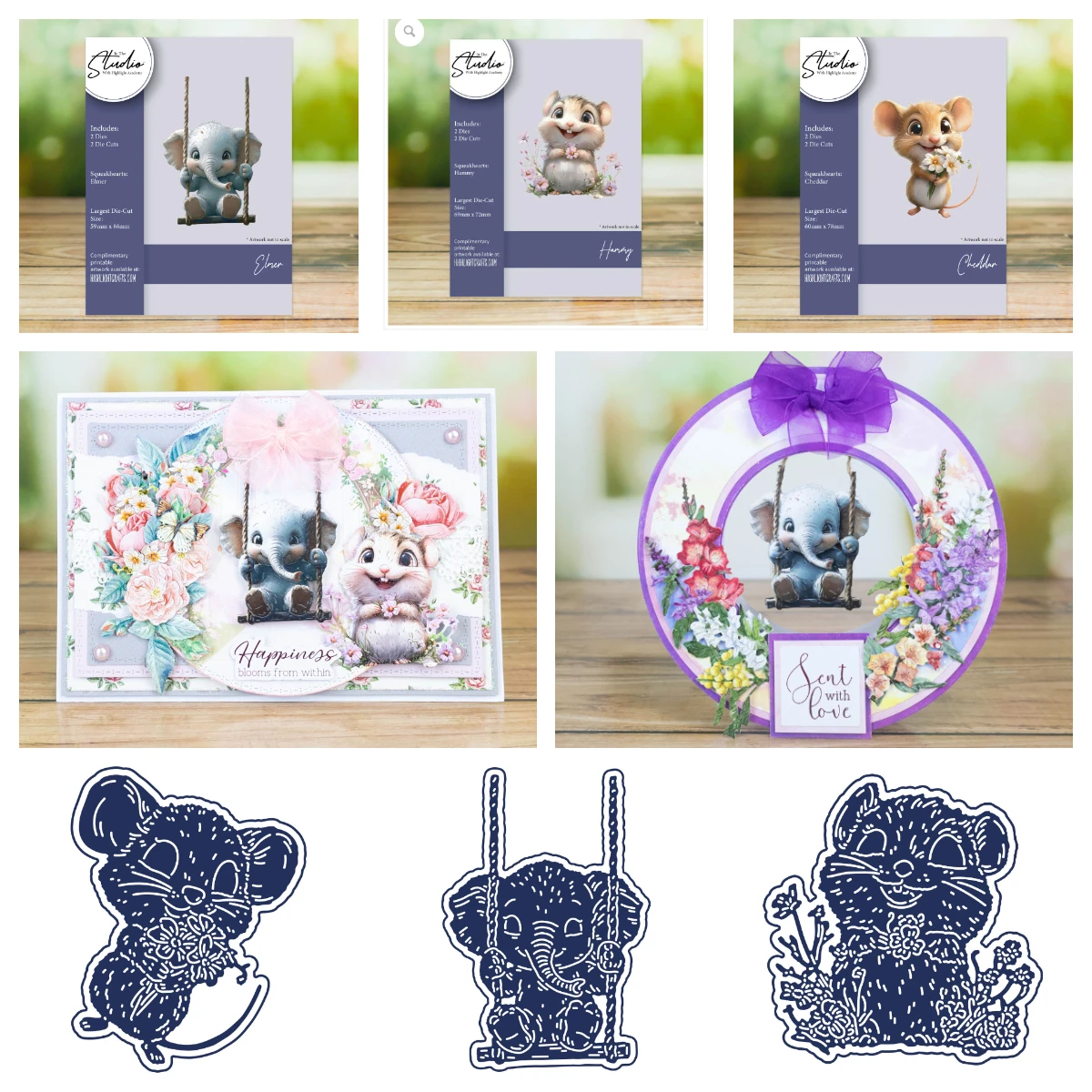 

Cheddar Elmer Hammy Metal Cutting Dies for DIY Scrapbooking Diary Photo Album Handmade Calendar Decoration November 2025 New