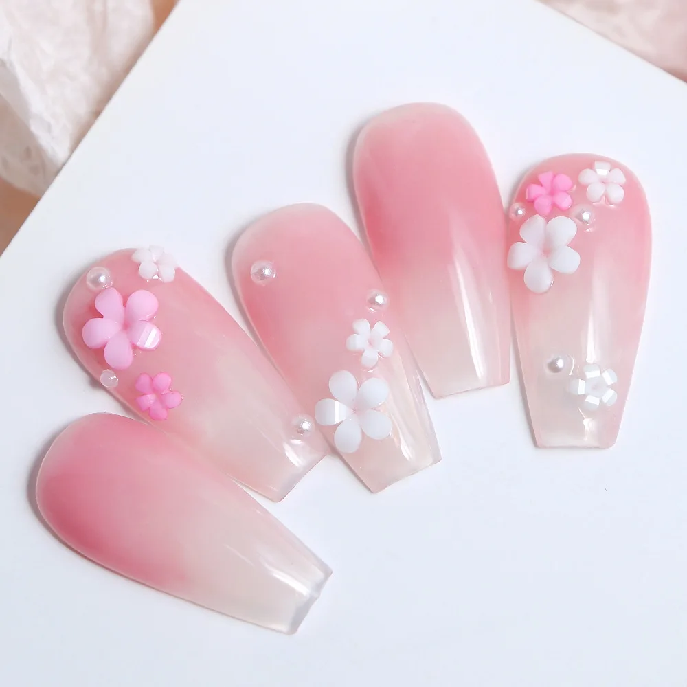 Pentapetal Blume Nagel Dekorationen DIY Nail Art Nagel liefert Blumen nagel Zubehör Harz Maniküre Zubehör