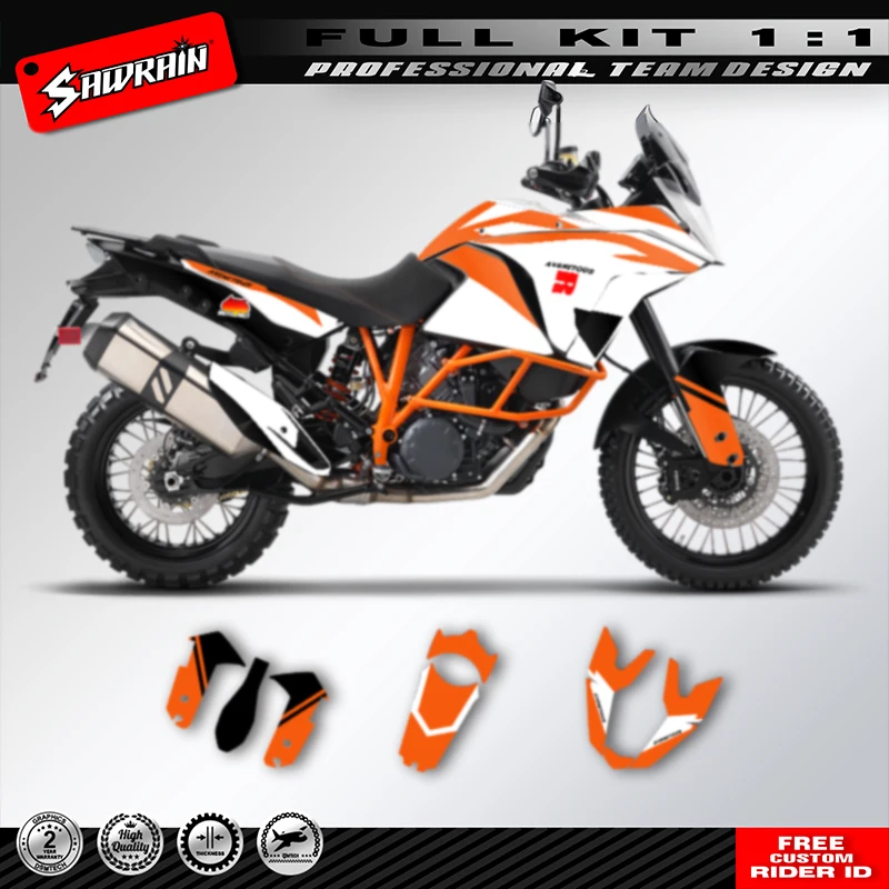 

Sawrain Custom Motorcycle Graphics ackground Decal Sticker Kits For KTM ADV 1050 1090 1190 2003-2016