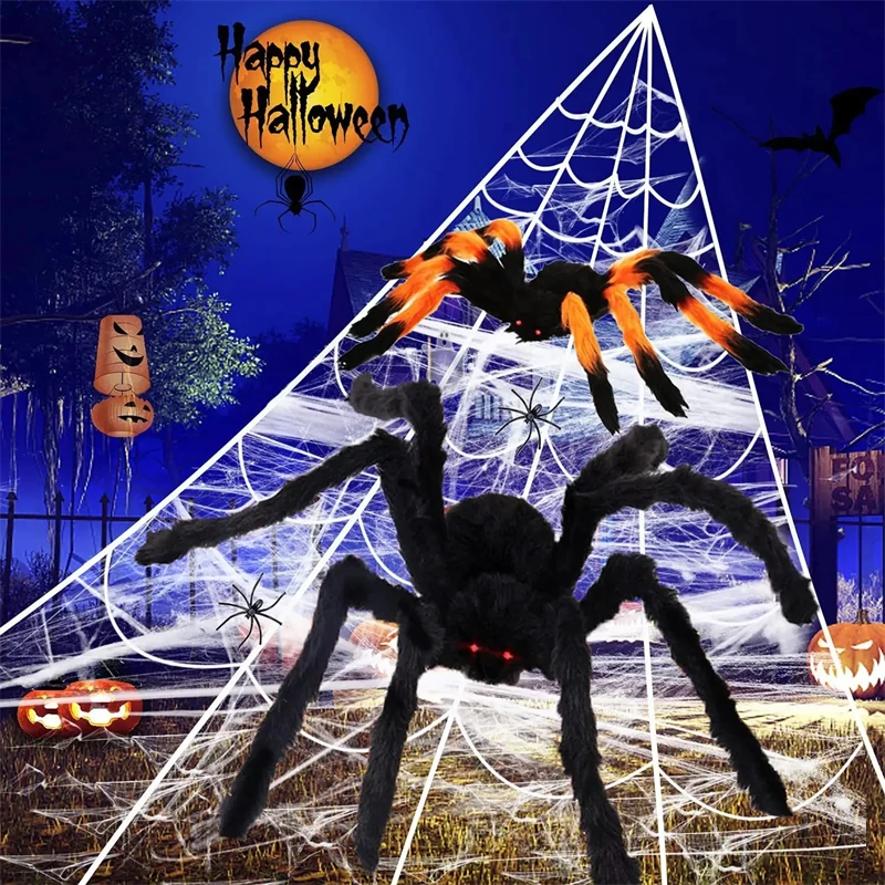 Halloween Big Multicolour Spider Horror Halloween Decoration Spider Scary Indoor Home Scream Outdoor Garden Yard Decor Supplies