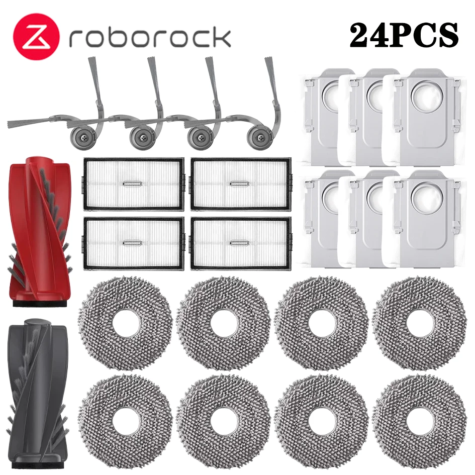 Roborock Saros 10R/S9 MaxV Slim/G20S Ultra Zubehör Hauptseitenbürste Mopp Hepa-Filter Staubbeutel Roboter Staubsauger Zubehör