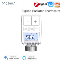 MOES Tuya ZigBee3.0 Radiator Actuator Valve Smart Thermostat Temperature Controller Internal Sensor TRV Voice Control with Alexa