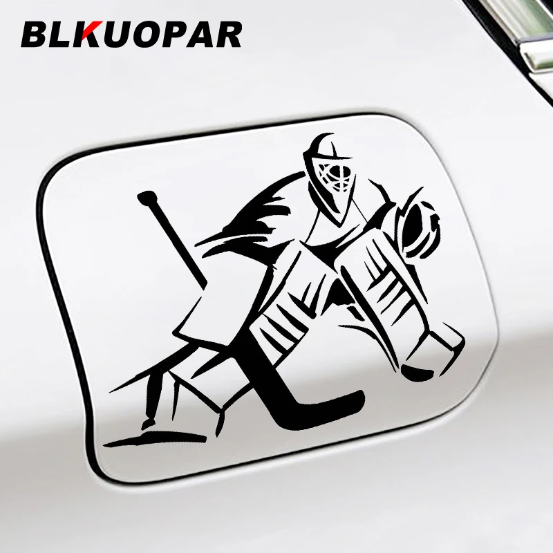 BLKUOPAR Goalkeeper Ice Hockey Player Car Sticker Funny Scratch-Proof Decal Personality Trunk Windshield Laptop Car Styling