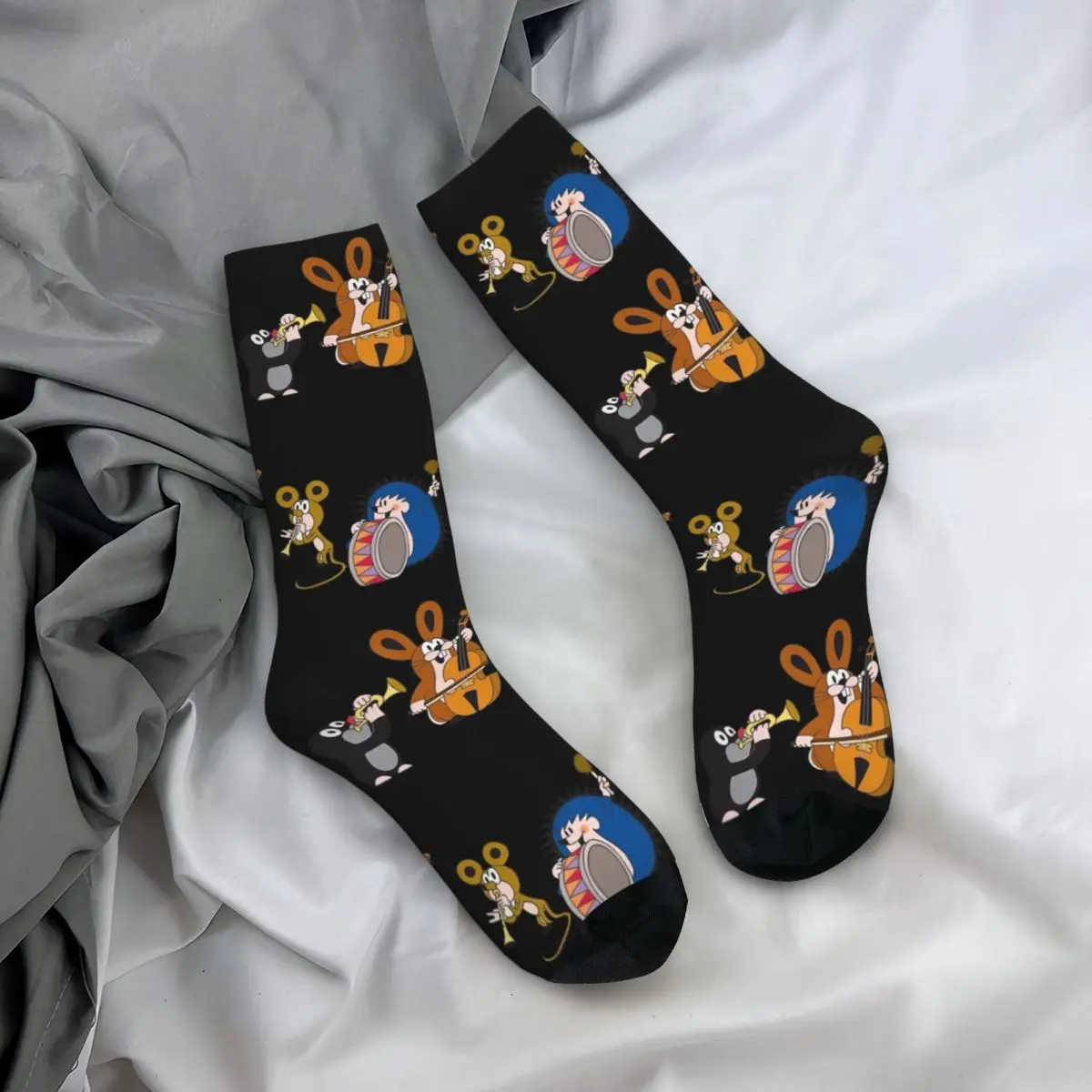 Krtek Little Maulwurf calzini Unisex, calzini felici con stampa 3D Hip Hop Street Style Crazy Sock