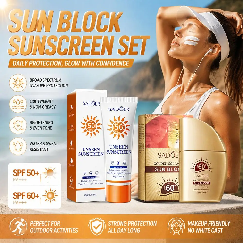 Body Whitening Sunscreen Cream SPF50+ Refreshing Waterproof UV Protector Concealer Facial Sunblock Moisturizing Brightening