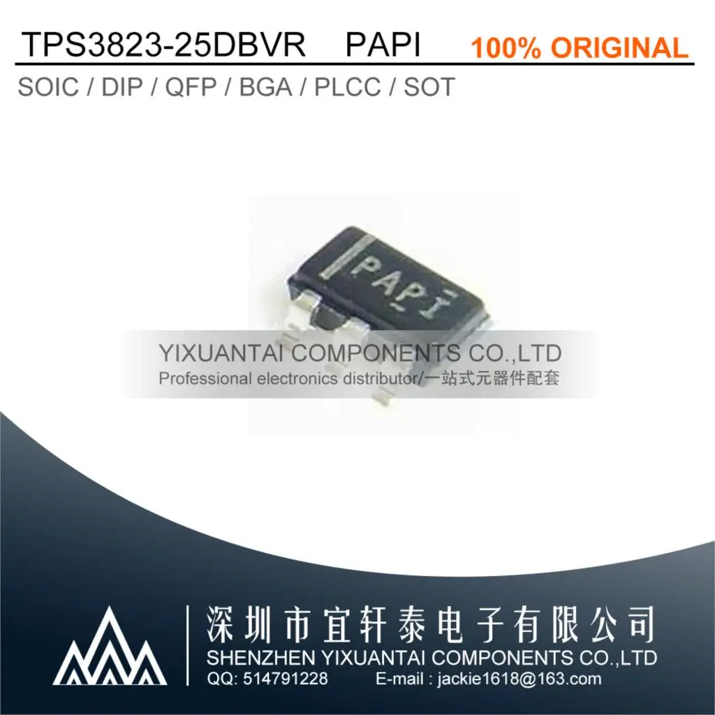 

10pcs/Lot TPS3823-25DBVR TPS3823-25DBV TPS3823-25D Marking:PAPI IC SUPERVISOR 1 CHANNEL SOT23-5 New Original