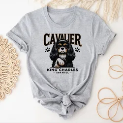 Cavalier King Charles Spaniel Dog Tee women graphic t-shirts girl funny manga harajuku clothing
