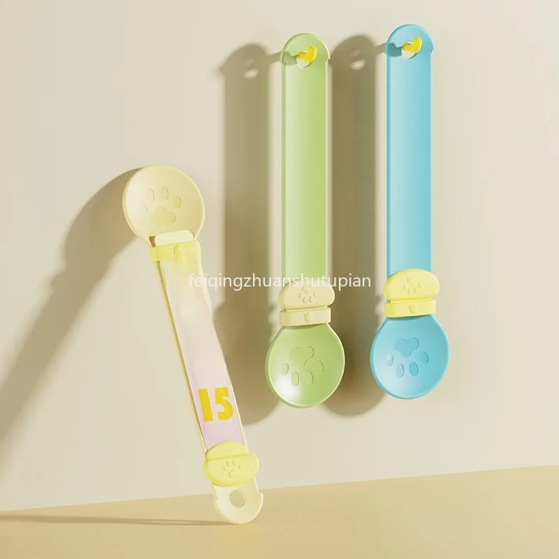 Mangeoire à bande pour chat pour animaux de compagnieArtefact cuillère à viande émaillée   Barre nutritionnelle à extrusion Cuillère spéciale pour collations liquides mangeoire pour chats