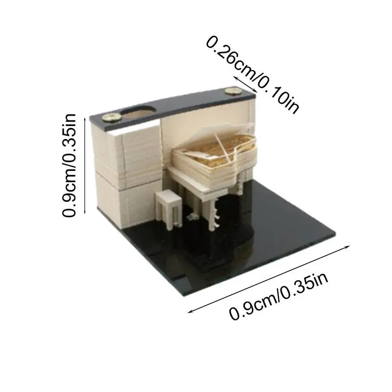 Imagem -06 - Memo Pad Calendário Modelo de Escultura Escultura Desk Decor Notas Faça Você Mesmo Paper Art Decoração para o Lar 2024 3d