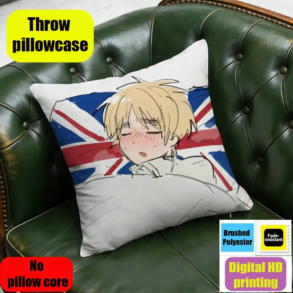 30x30cm Car Custom Square Pillowcase Pad Cushion Cover For Arthur Kirkland H-Hetalia England Throw Pillow Case 30cm 60cm 65cm