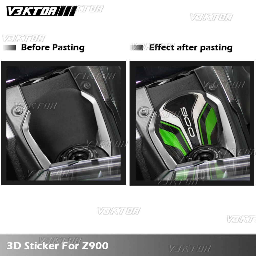 For Kawasaki Z900 Z 900 SE 2025-2026 3D Motorcycle Key Protector Ignition Lock Sticker Key Area Decals Accessories