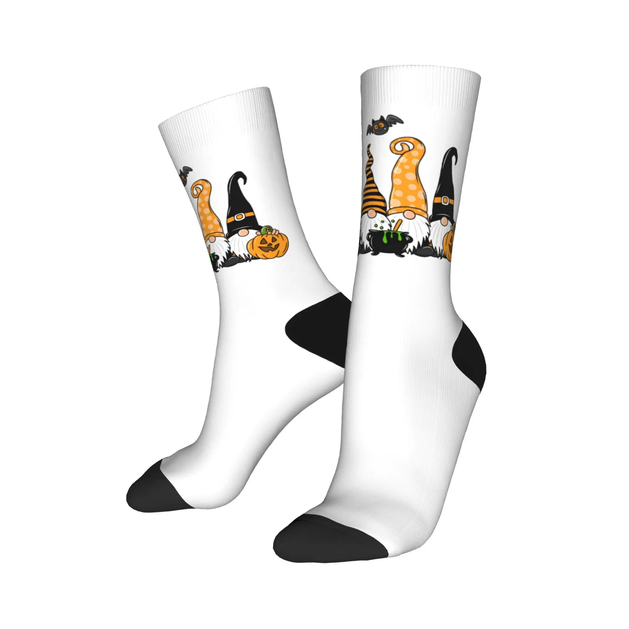 Мужские носки унисекс, чулки на Хэллоуин, нескользящие средние мягкие носки, зимние модные носки для скейтборда с графикой