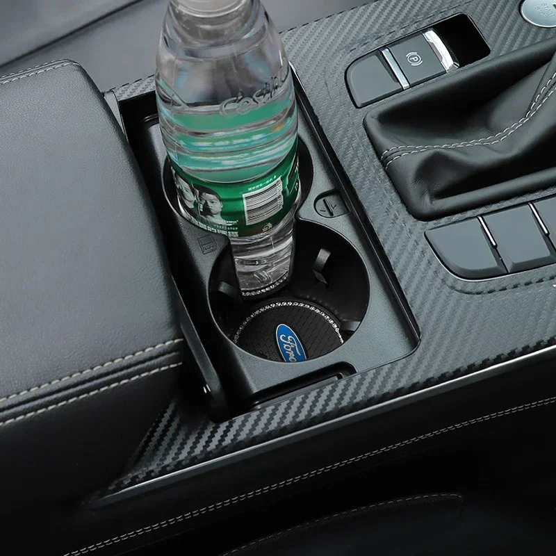 1/2pcs Car Auto Water Cup Slot Non-Slip Mat Accessories For Ford Focus 2 3 1 Fiesta MK1 MK2 MK3 MK7 Fusion Ranger Escort Mondeo