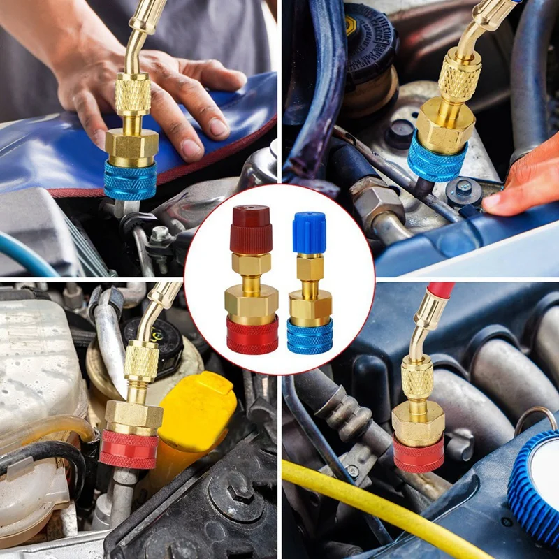 Adaptateur AB15-R1234YF, R134a à R1234yf Couremplaçant rapide, R1234YF Couremplaçant rapide, Kit de conversion côté haut et bas, R1234yf Couremplaçant rapide