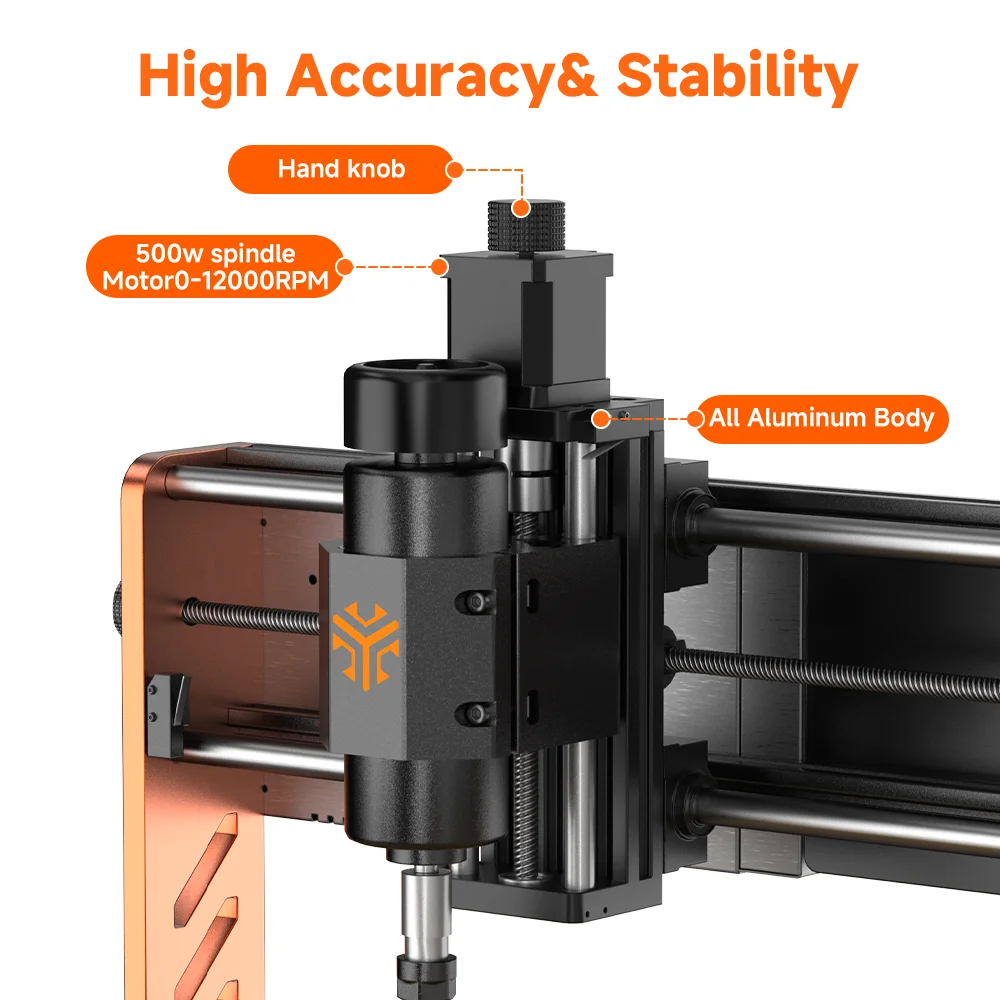 Frezarka CNC ACMER 500W do drewna/metalu/akrylu, uchwyt ER11, 300*180*78 mm, Ascarva 3S