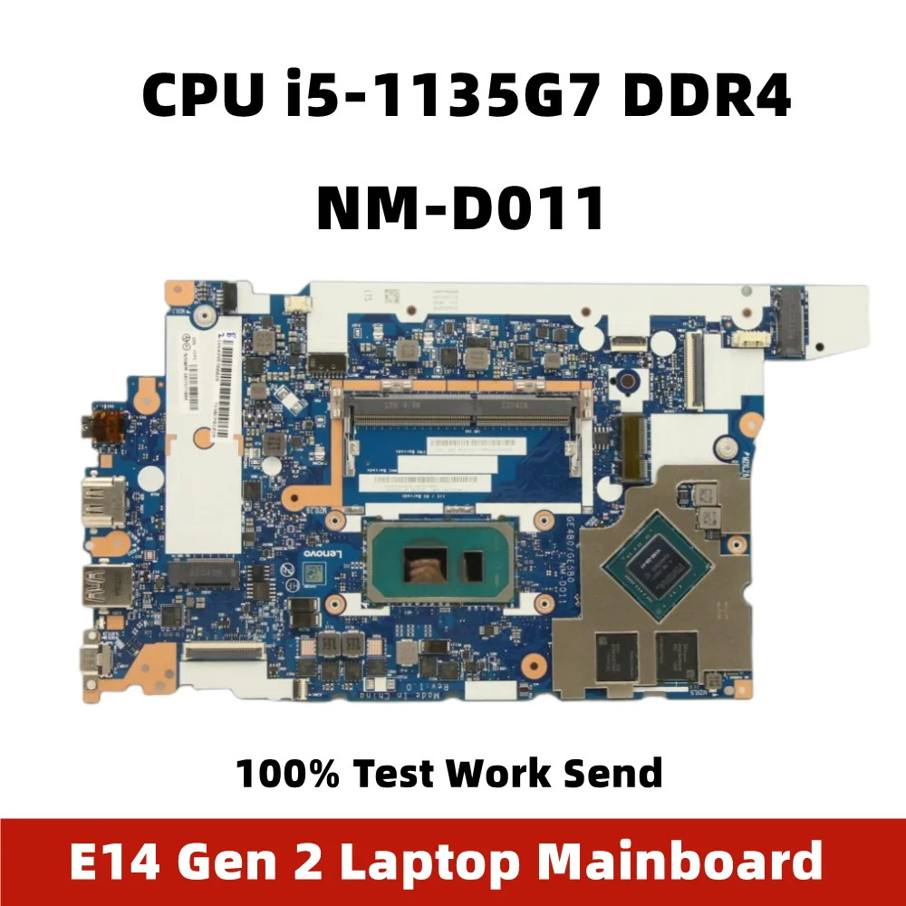 

NM-D011 Motherboard for Lenovo ThinkPad E14 Gen 2 Laptop mainboard FRU:5B21C71871 with CPU i5-1135G7 DDR4 100% Test Work Send