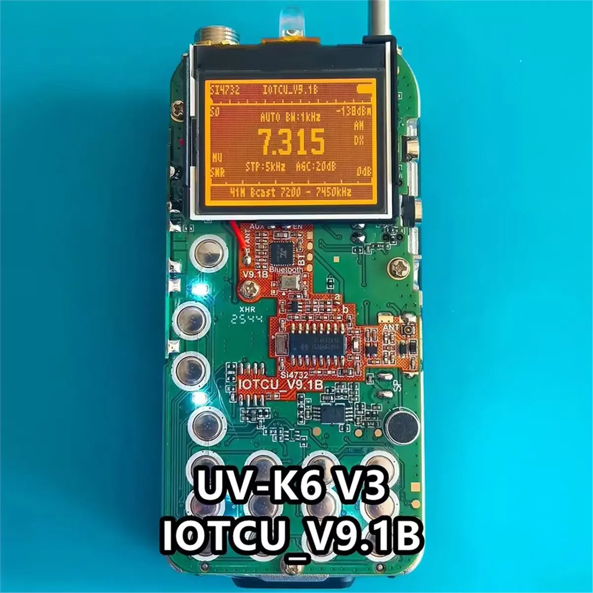 For UV-K6 V1/V3 FULL-Si4732 HF Bluetooth Board IOTCU V9.1B Shortwave Bluetooth Board