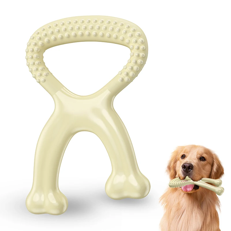 

Simulate Bone Shape Beef Flavour Nylon Dog Chew Stick Bite Resistant Washable Clean Teeth Interactive Dog Toy Puppy Accessories