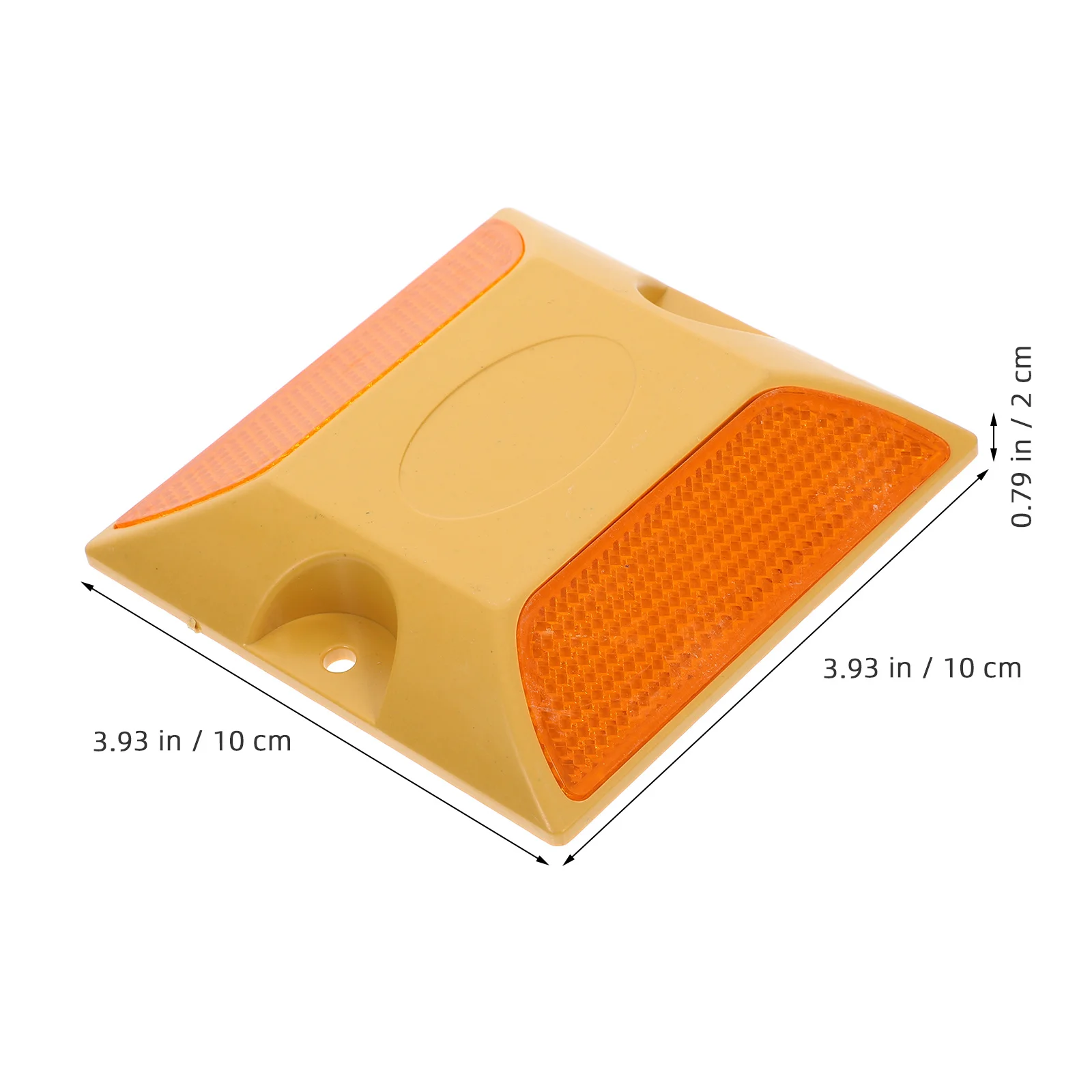 4Pcs Reflective Driveway Reflectors Plastic Road Markers Nighttime Visibility Wear-Resistant Versatile Application Automotive