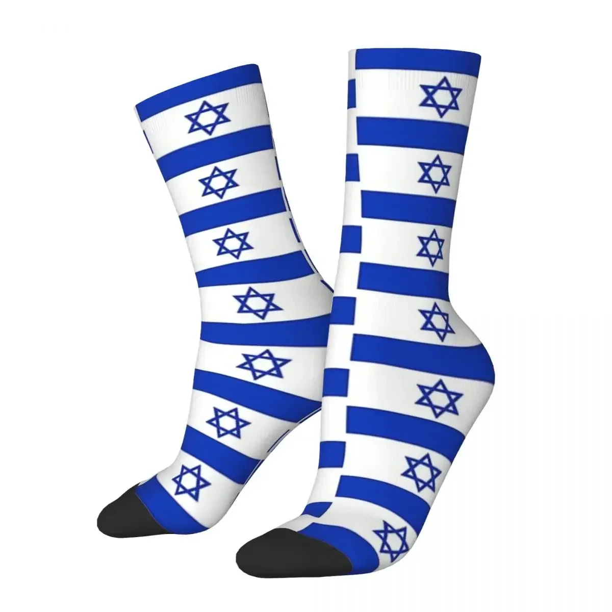 Unisex Harajuku Israel Flag Meias, Todas as Meias Longas Temporada, Acessórios para Presentes, Alta Qualidade