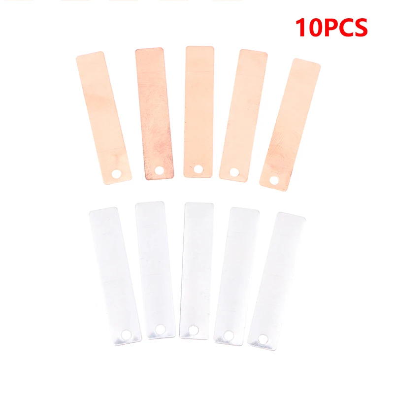 10 PCS Copper Sheet Zinc Electrode Strip Anode For Electroplating Plate DIY Fruit Materials Consumables StripsHot