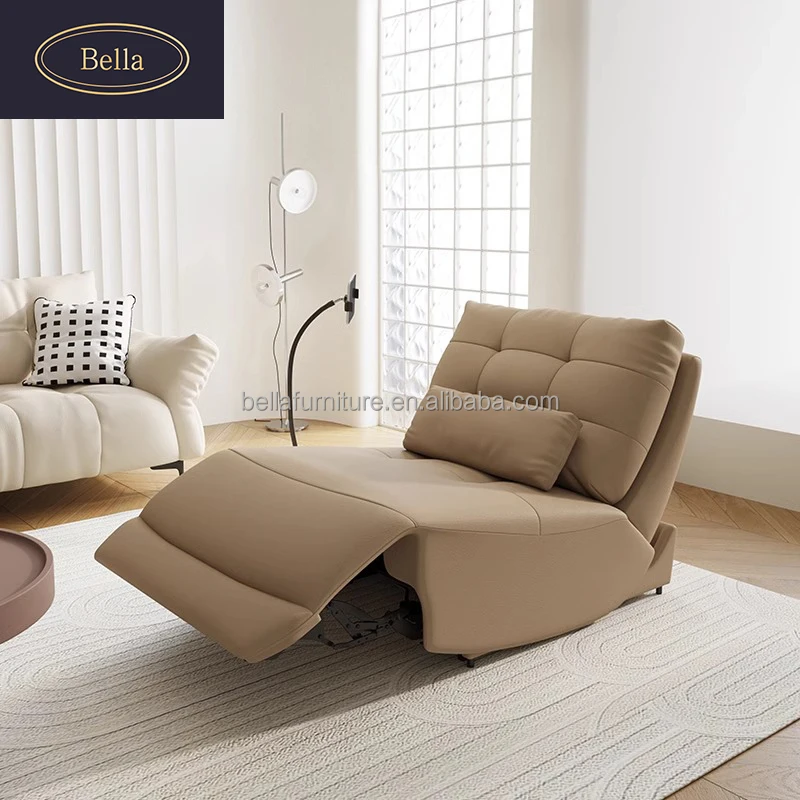 Bella Foshan Power Electric Single Leather Seat Recliner Sofa Popularly Recommended