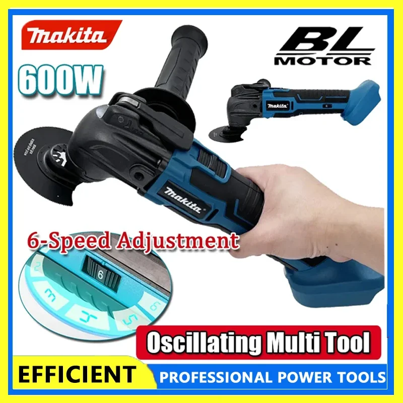 

Makita 600W Oscillating Multi Function Tool 20000OPM Electric Saw Trimmer Cutting Woodworking Power Tool for 21V 18V Battery