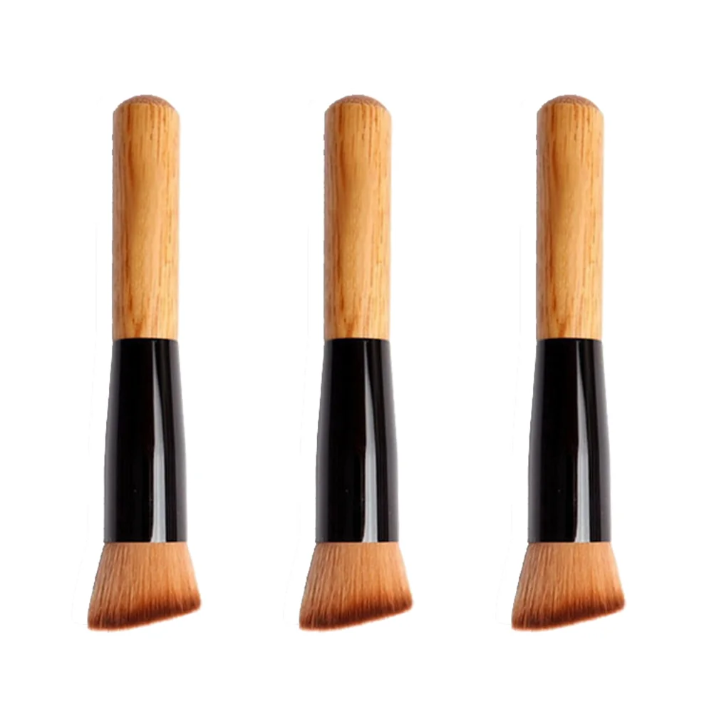 

3 Pcs Slanted Head Brush Universal Loose Powder Tool Practical Makeup Supplies Blush