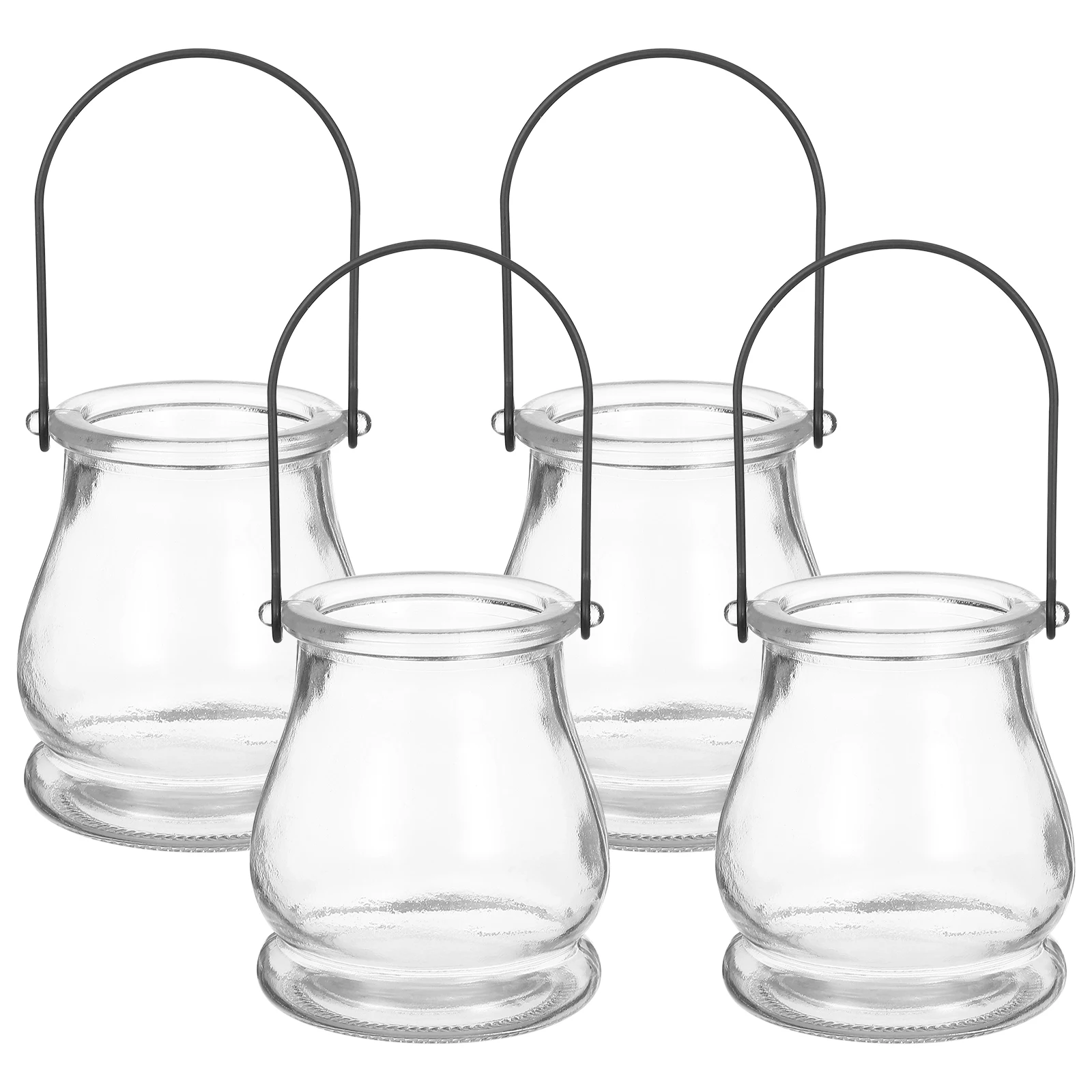 

4Pcs Glass Vase Holder Stylish Home Decorative Stands for Tea Light Candles Water Planting Decorative Flowerpot