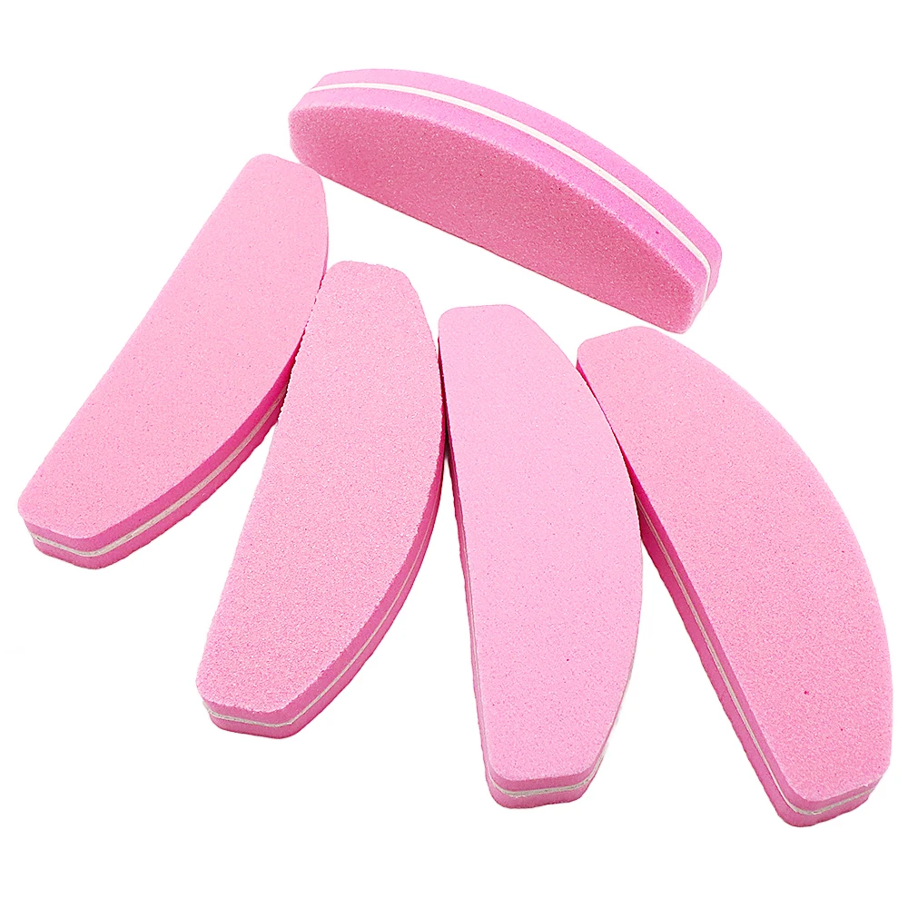 5/10/20 個プロフェッショナルピンク爪やすりポリッシュブロックスポンジ女性マニキュアツールマニキュア UV ジェルライム a Ongle 卸売ツール