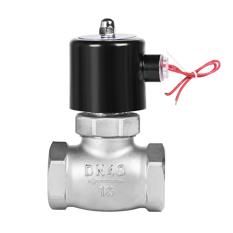 

Normally closed stainless steel steam solenoid valve pilot-operated piston high temperature and high pressure electric boiler