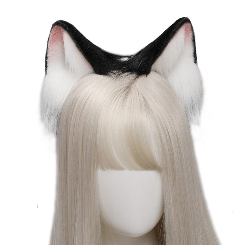 Lolita peluche cerchio per capelli orecchie copricapo fascia per capelli pelosa copricapo carino Anime Kitty Fancy Dress accessori Cosplay