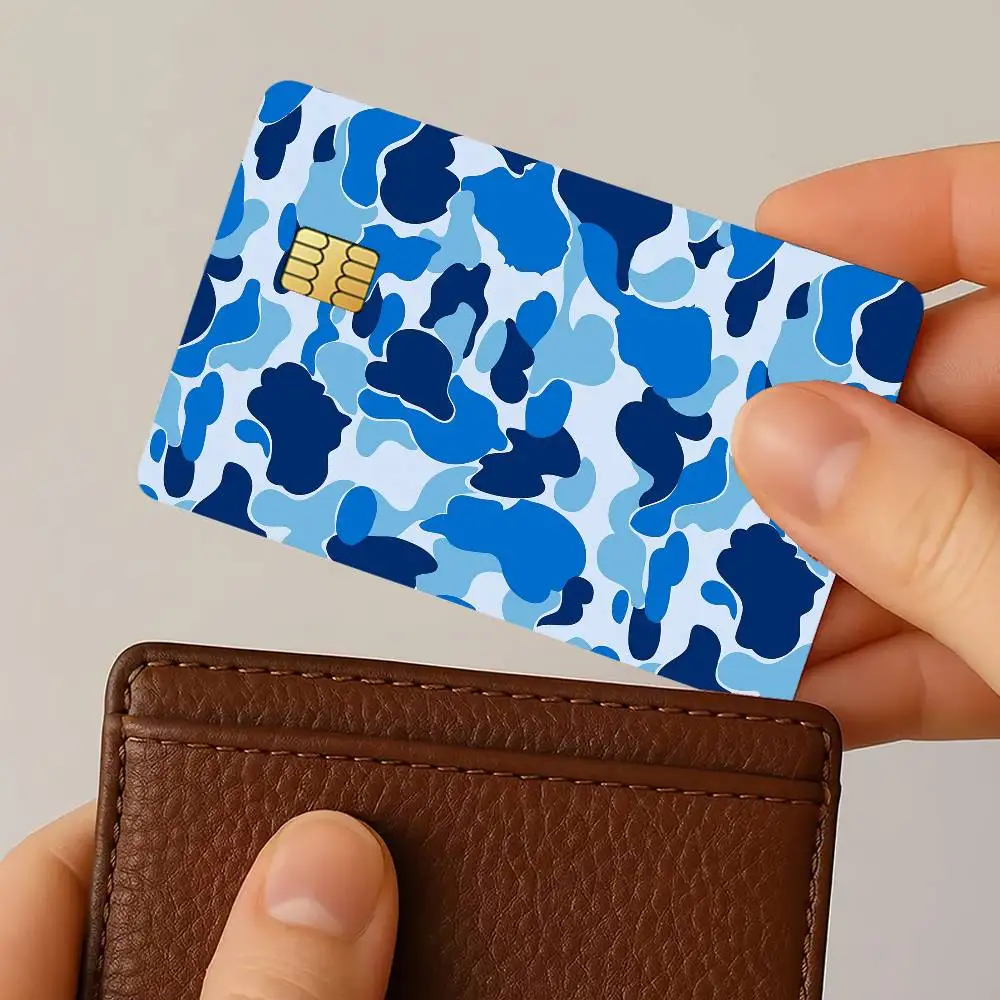 Fashion Print Credit Card Decorative Card Stickers Suitable For Bank Cards Metro Transit Anti-scratch Gift 4PCS