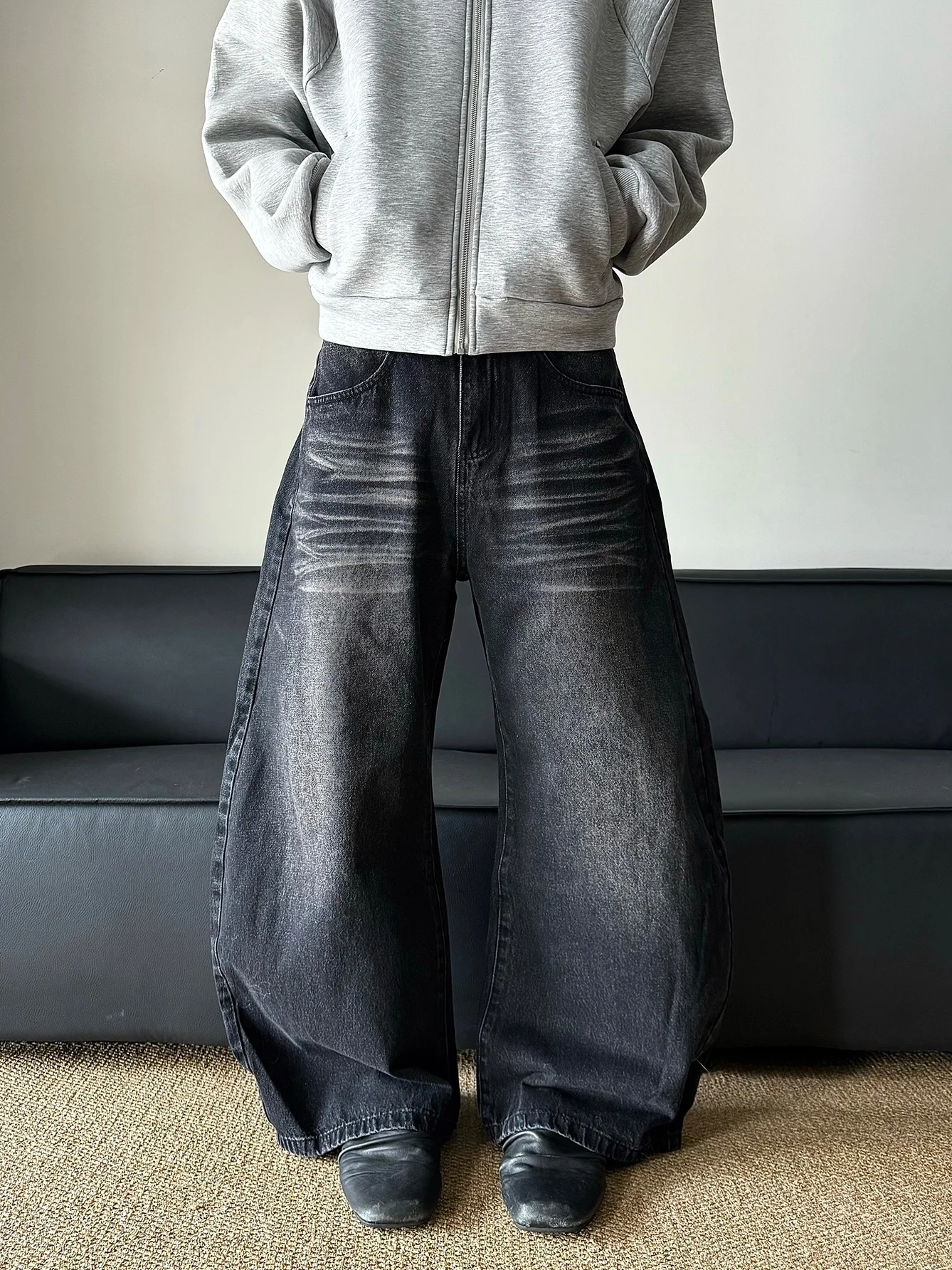 

Waed Jeans Loose Wide Leg Men Women Casual Comfortable Vintage Sle Knife Denim Pants Streetwear Trendy