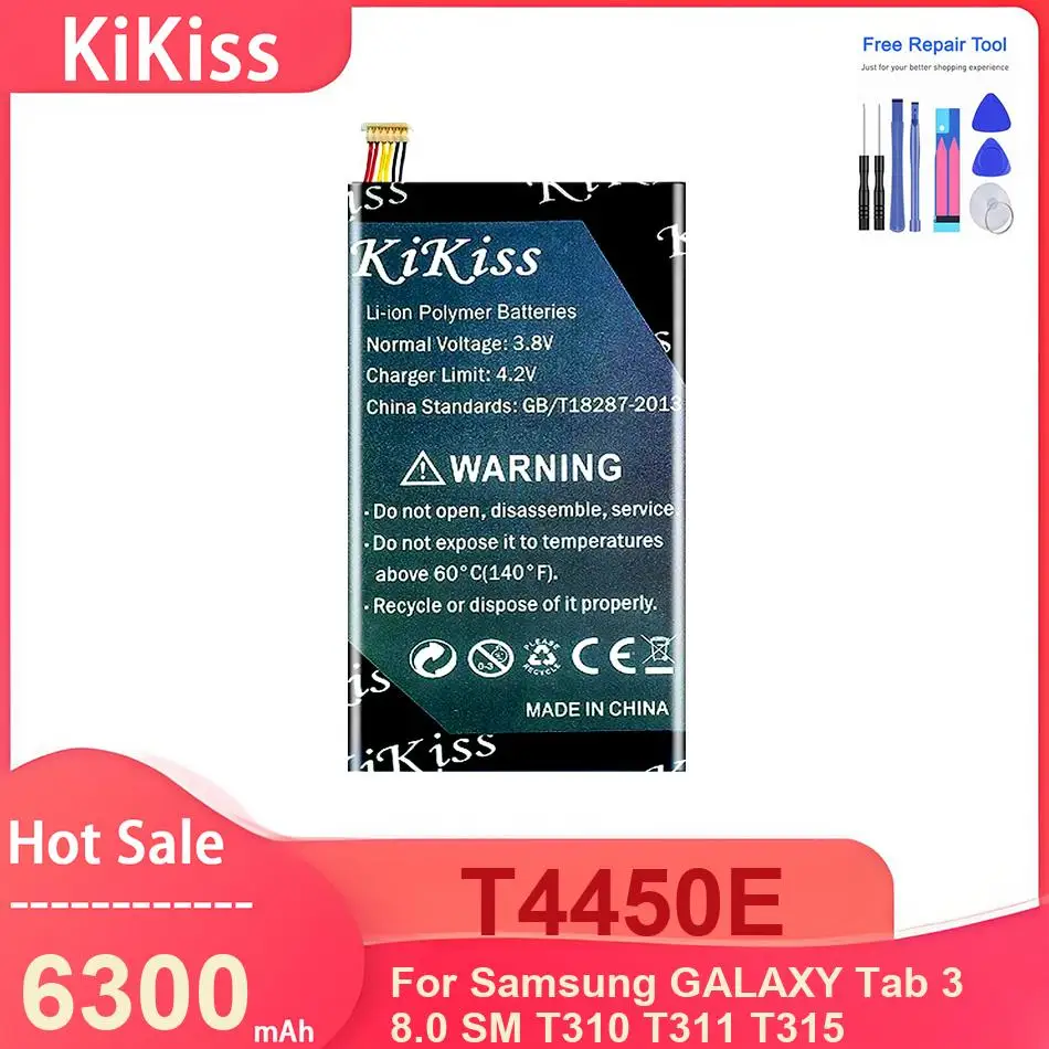 

KiKiss Tablet Battery For Samsung Galaxy Tab 3 8.0 SM T310 T311 T315 ,T4450E 6300mAh Batteries
