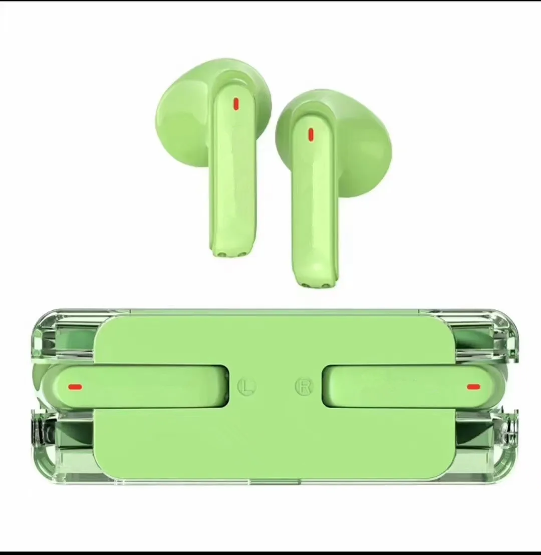 

Transparent Digital Display TWS Wireless Bluetooth Earphones In Ear Dual Stereo True Wireless With Built-in Charging Compartment