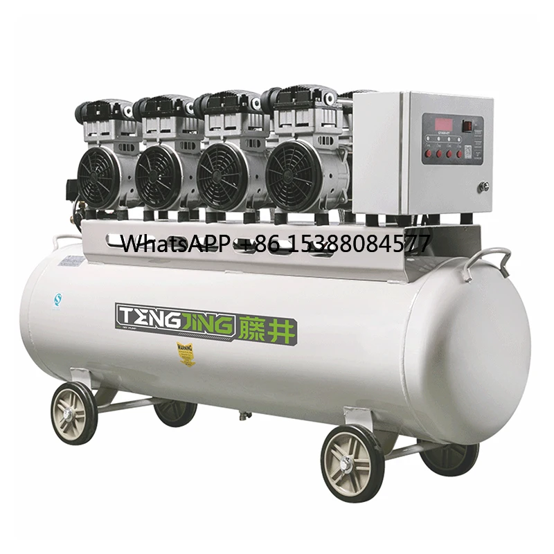 

Hot Selling 1.5*4 Kw 180 Litre Advanced Silent Oil-free Air Compressor for Car and Industry Use
